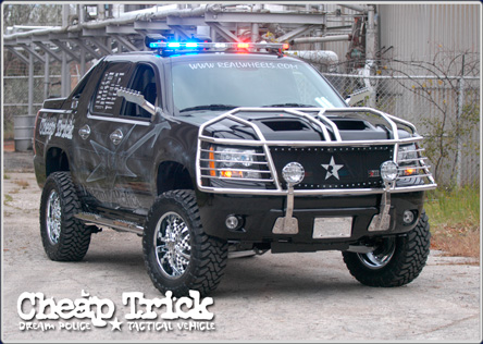 Custom Discount Wheels on Cheap Trick Dream Police Chevy Avalanche For Sema 2008 Realwheels