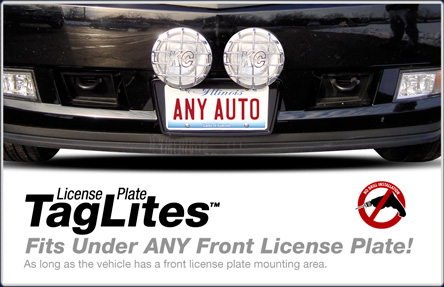 License Plate TagLites™ fits under any front license plate mounting area as long as the vehicle has a front license plate mounting area